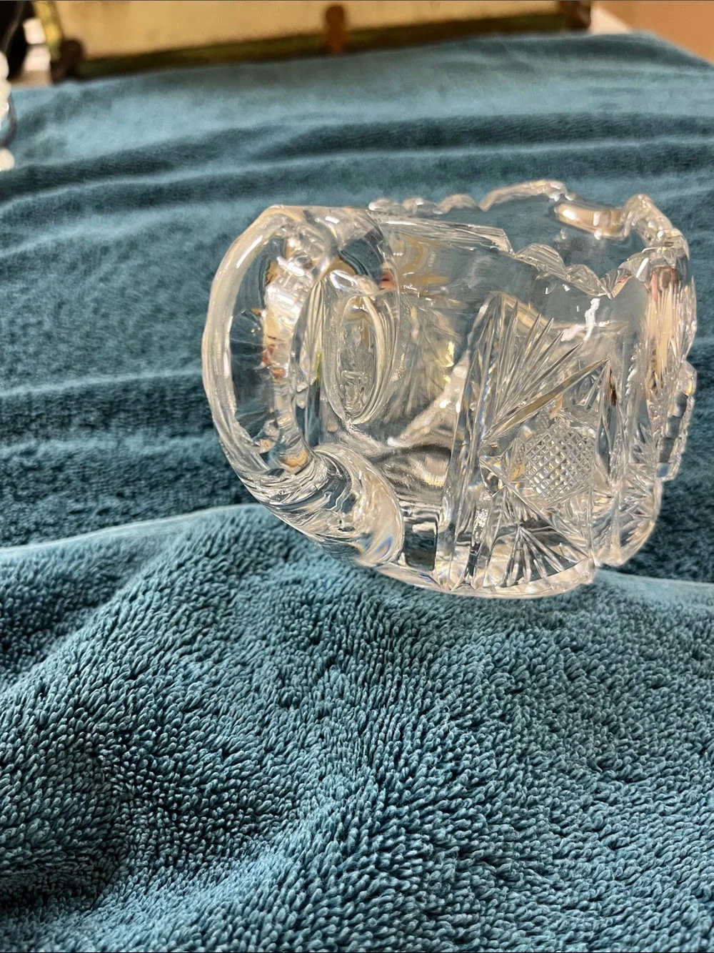 Antique ABP cut glass creamer